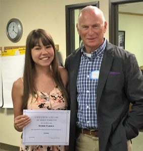 Student/Tutor at "graduation" ceremony